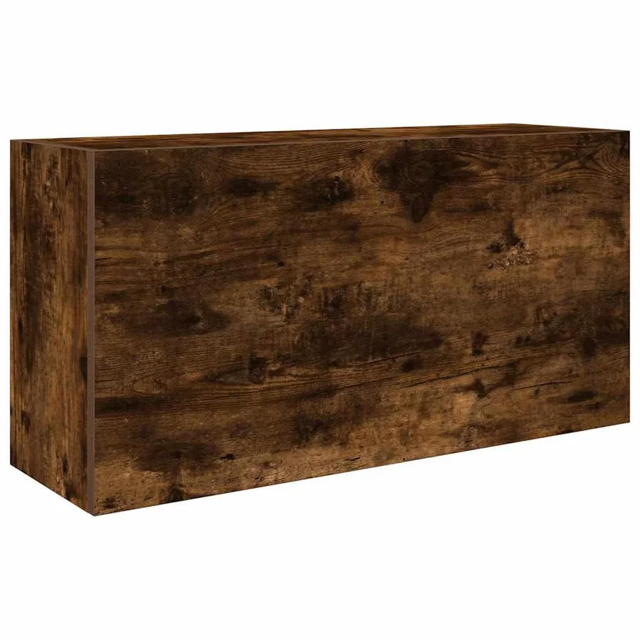 Armoire murale de bain chêne fumé 80x25x40 cm bois d'ingénierie - 2
