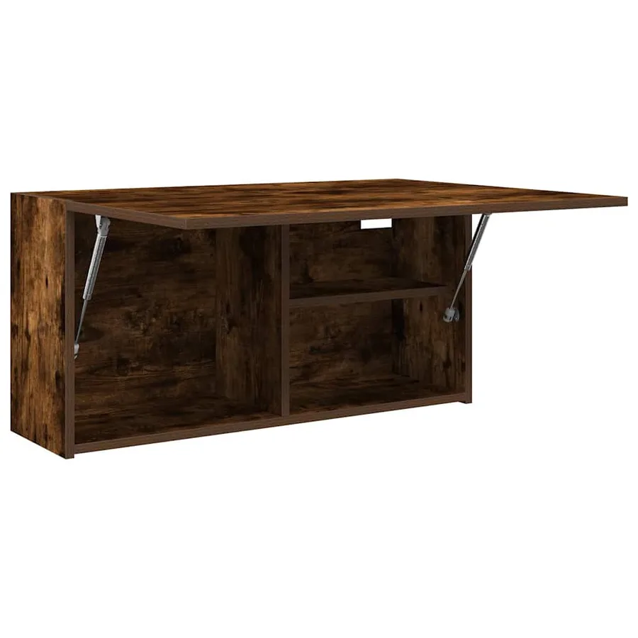 Armoire murale de bain chêne fumé 80x25x40 cm bois d'ingénierie - 6