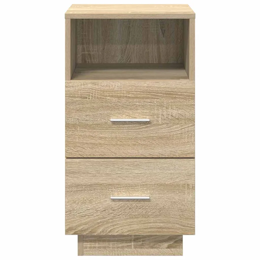 Table de chevet avec 2 tiroirs chêne sonoma 36x36x68 cm - 4