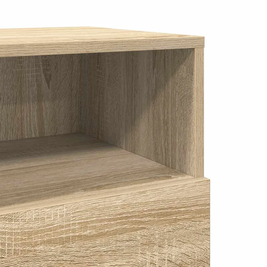 Table de chevet avec 2 tiroirs chêne sonoma 36x36x68 cm - 9