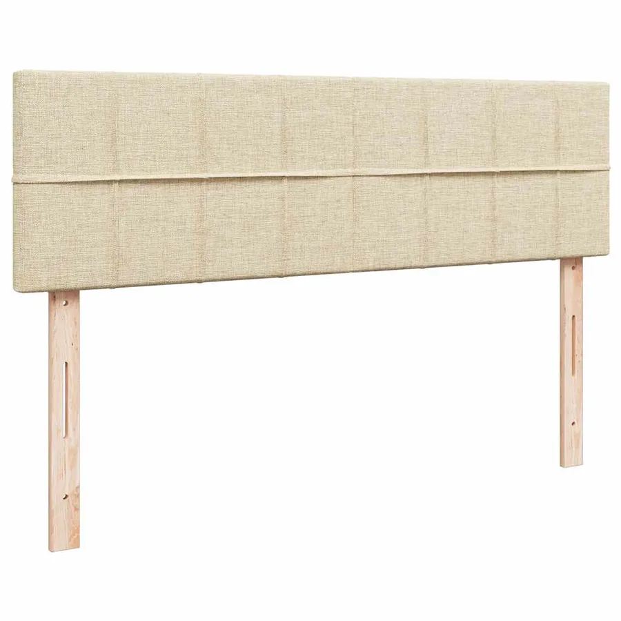 Lit ottoman avec matelas crème 140x200 cm tissu - 9
