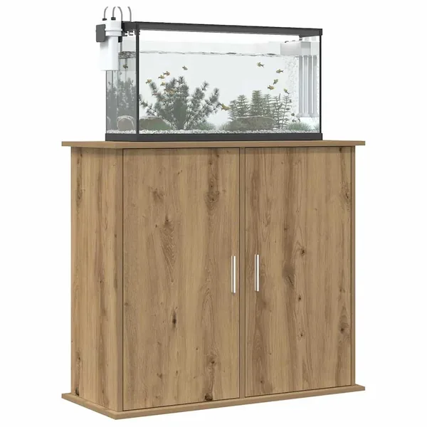 Support d'aquarium Chêne artisanal 81x36x73 cm Bois d'ingénierie
