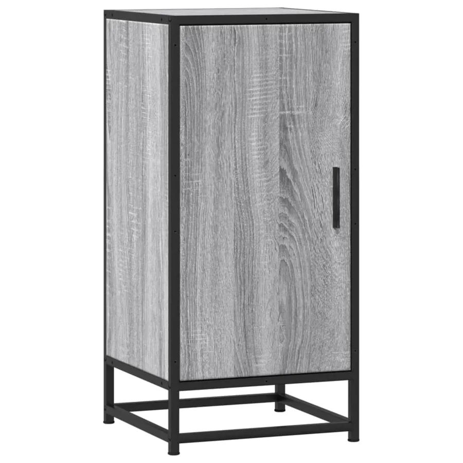 Buffet sonoma gris 35,5x35x76 cm bois d'ingénierie et métal - 2
