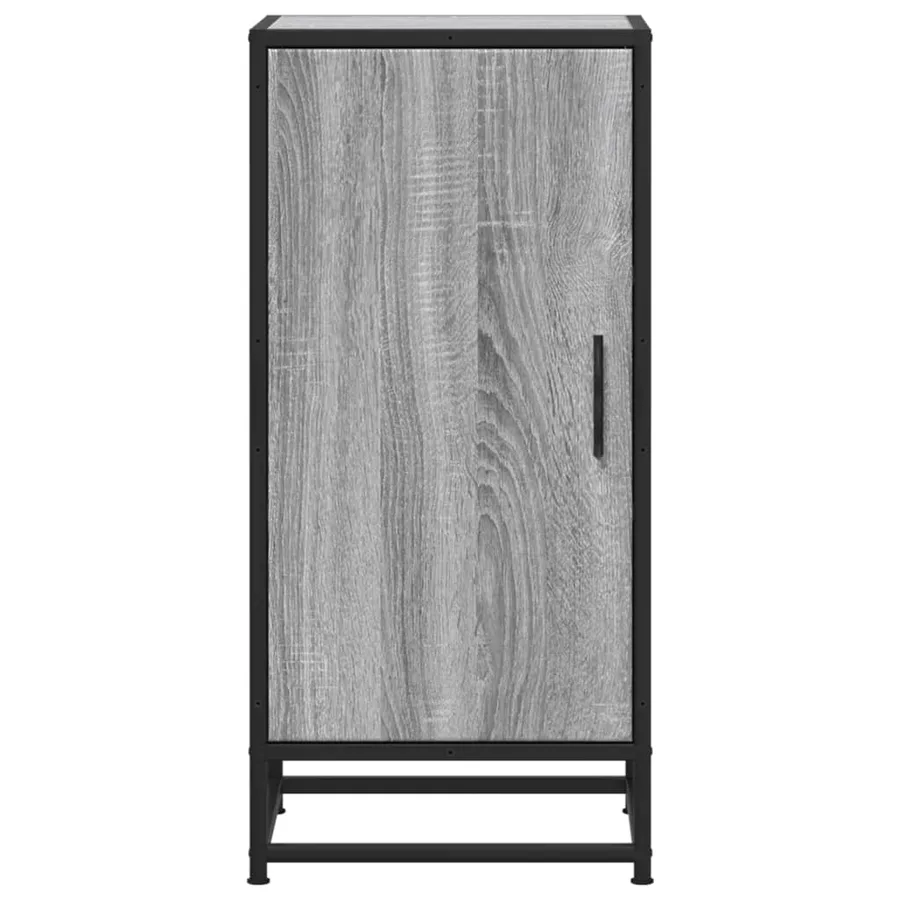 Buffet sonoma gris 35,5x35x76 cm bois d'ingénierie et métal - 4