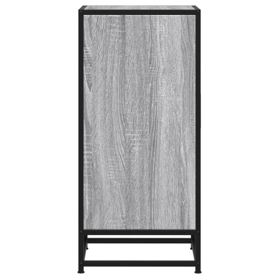 Buffet sonoma gris 35,5x35x76 cm bois d'ingénierie et métal - 5