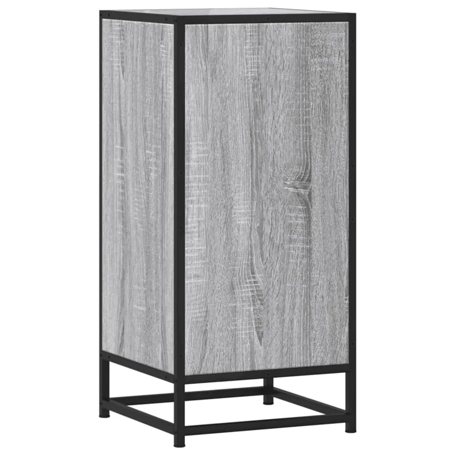 Buffet sonoma gris 35,5x35x76 cm bois d'ingénierie et métal - 6