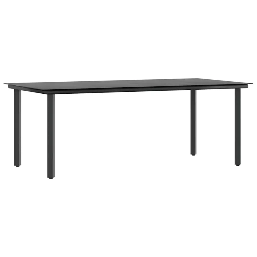 Ensemble à manger jardin 7pcs marron rpoly otin verre - 5