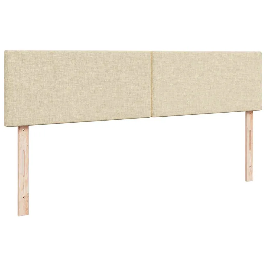 Cadre de lit ottoman avec matelas crème 200x200cm tissu - 9