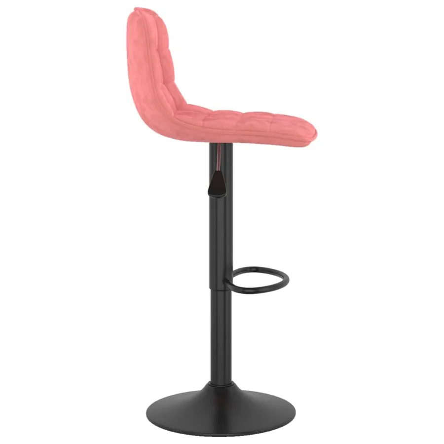 Tabourets de bar lot de 2 rose velours - 5