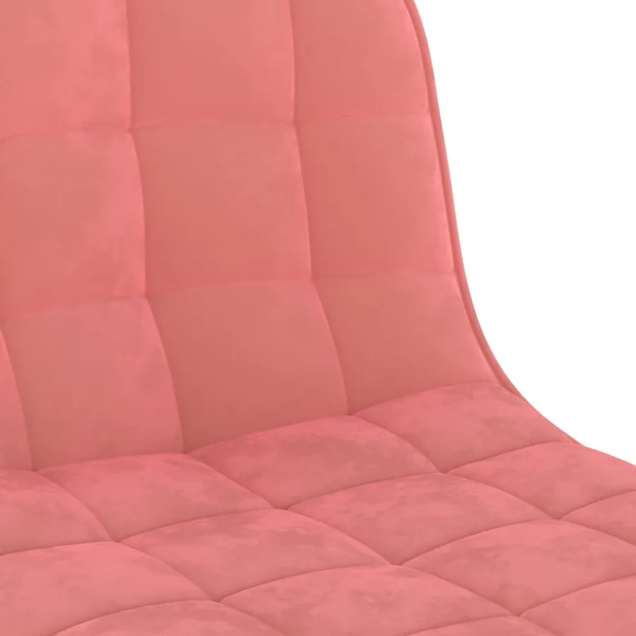 Tabourets de bar lot de 2 rose velours - 8