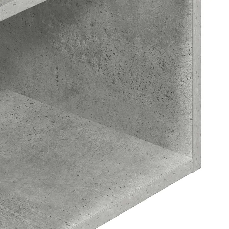 Tables de chevet avec tiroir 2 pcs gris béton 35x34x66,5 cm - 10