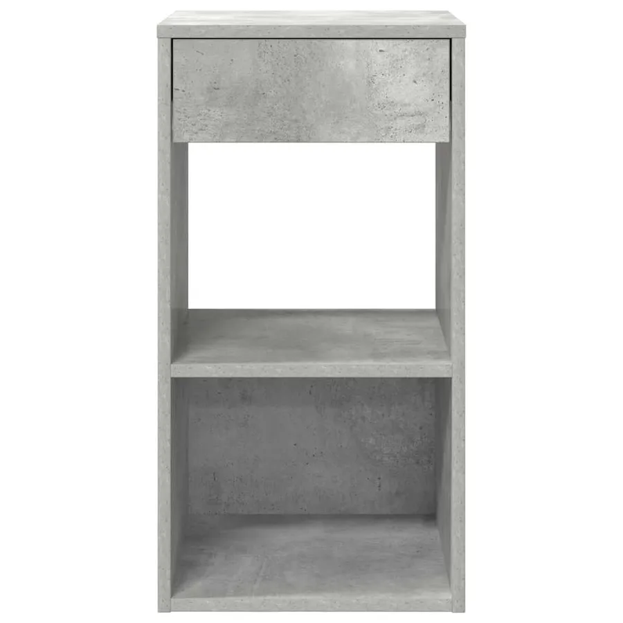 Tables de chevet avec tiroir 2 pcs gris béton 35x34x66,5 cm - 4