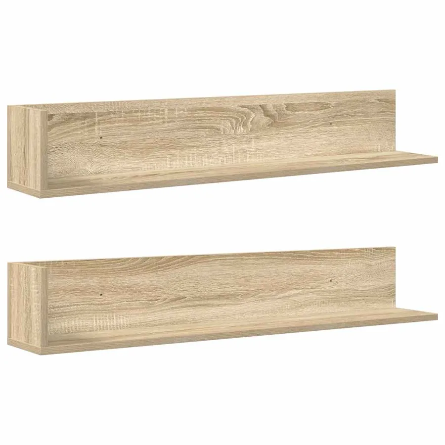 Étagères murales 2 pcs chêne sonoma 100x16,5x16,5 cm - 2