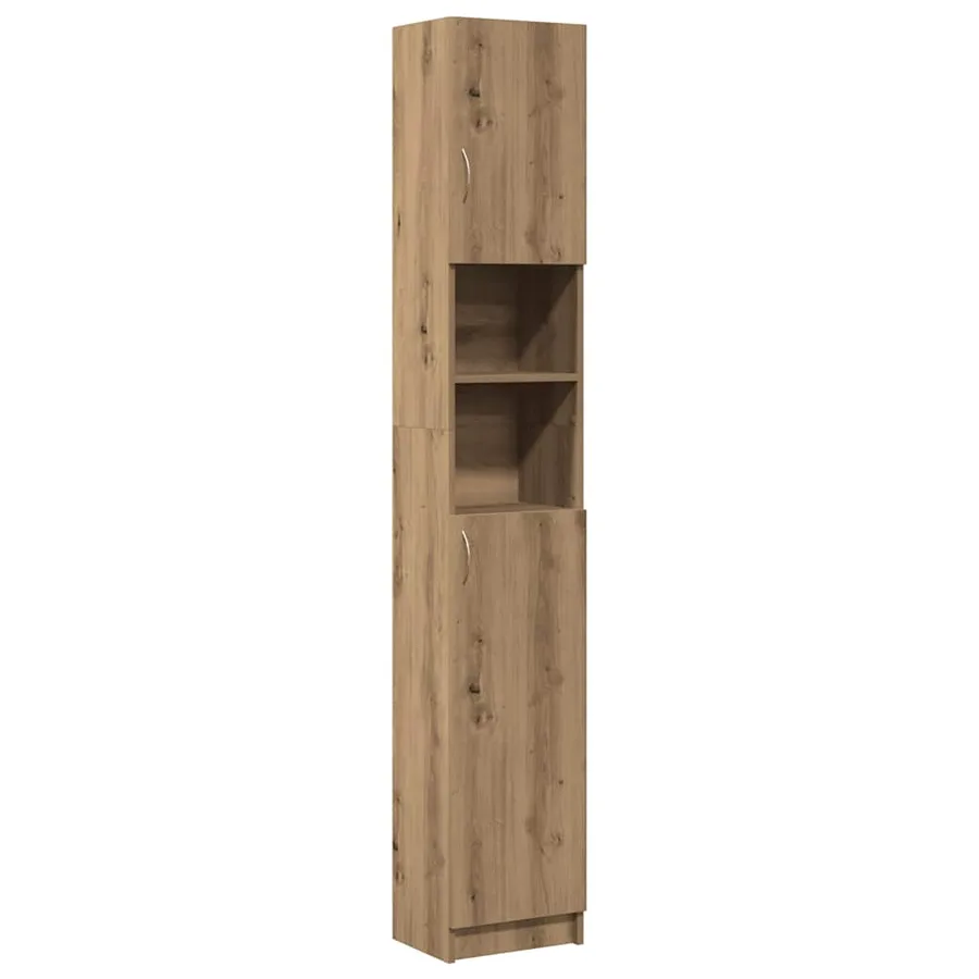 Meuble de salle de bain Chêne artisanal 32x25,5x190 cm Bois d'ingénierie - 2