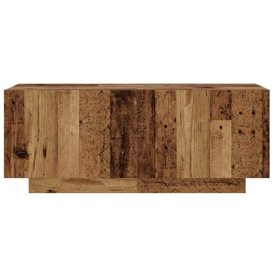 Meuble TV avec lumières LED vieux bois bois d'ingénierie - 9