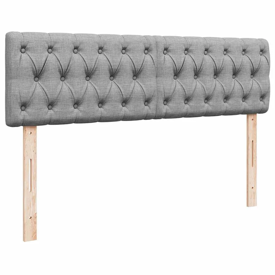 Lit ottoman avec matelas gris clair 160x200 cm tissu - 9