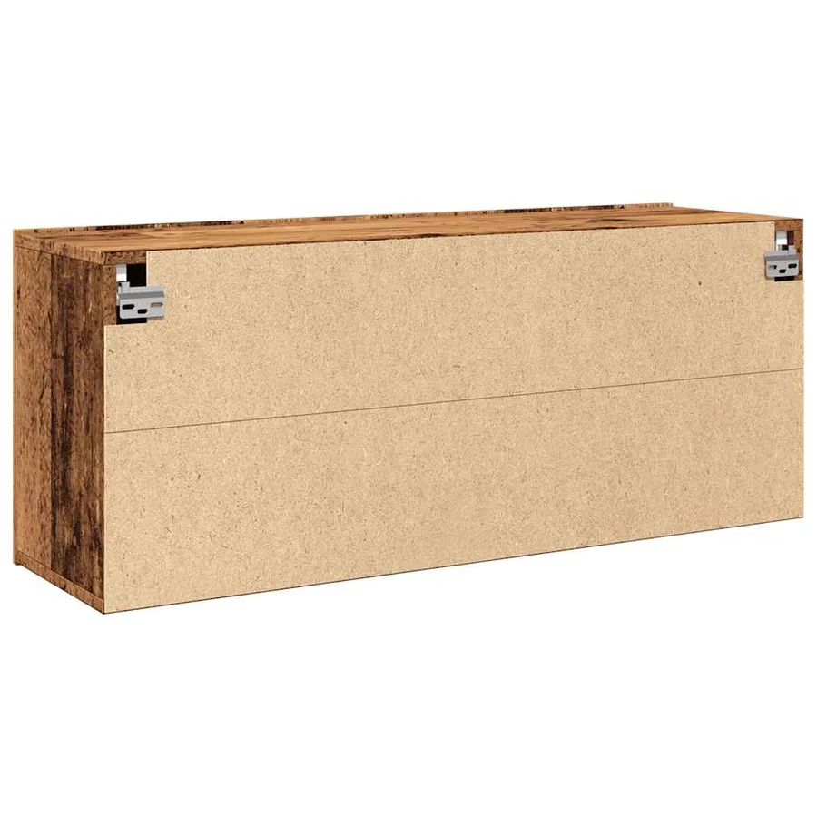 Meuble TV mural vieux bois 100x30x41 cm - 8
