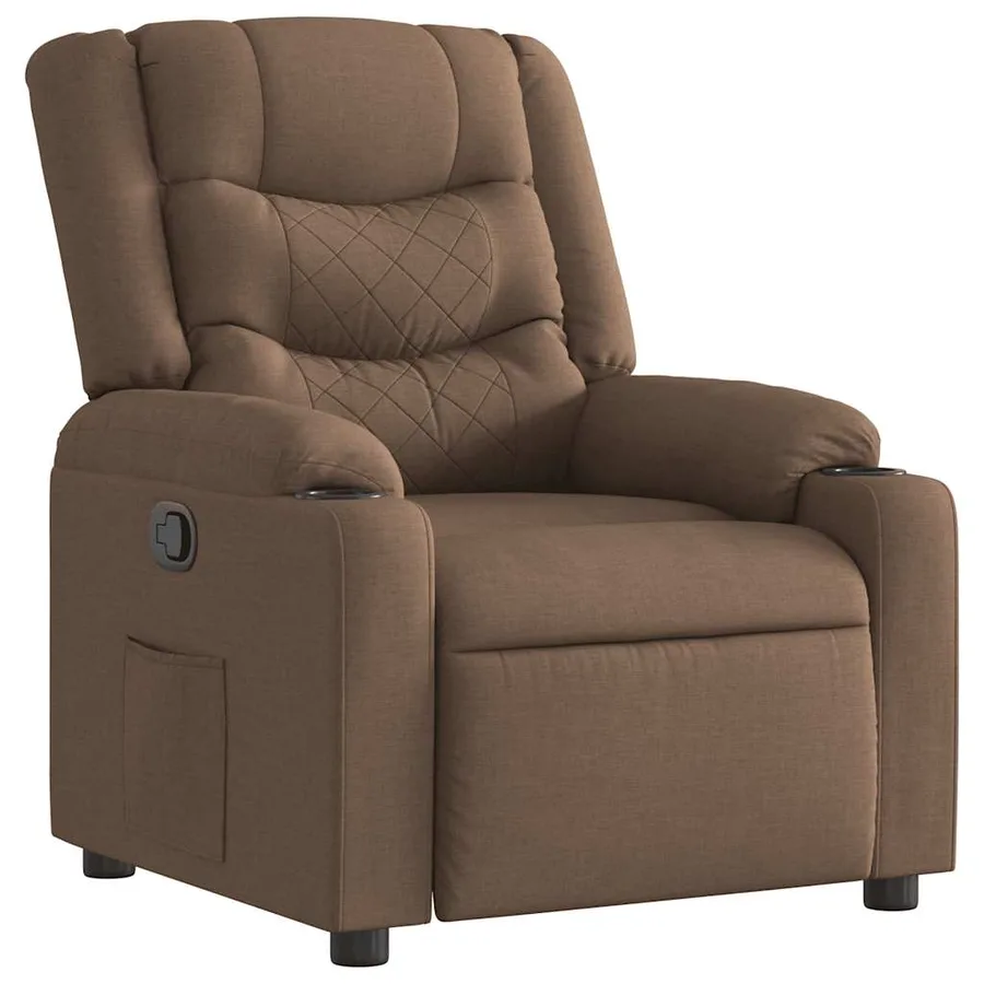 Fauteuil inclinable Marron Tissu - 2
