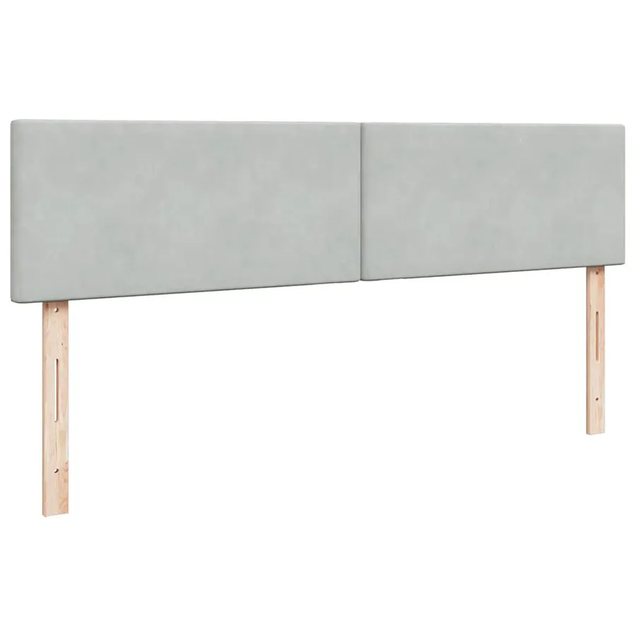 Cadre de lit ottoman avec matelas gris clair 200x200 cm velours - 9