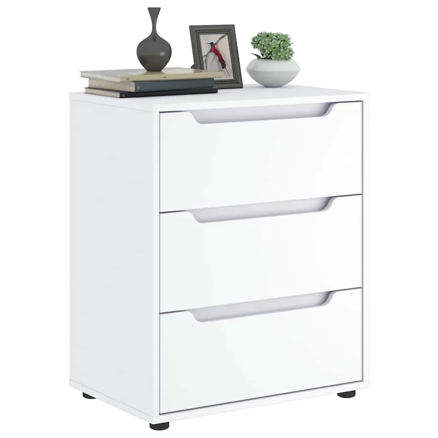 Buffet VISNES blanc 60x40x73 cm bois d'ingénierie