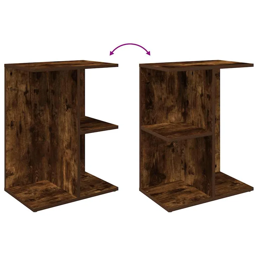 Tables de chevet 2pcs chêne fumé 46,5x29x61cm bois d’ingénierie - 8