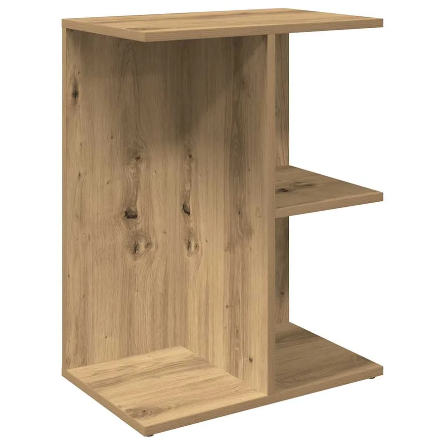 Tables de chevet 2 pcs chêne artisanal bois d'ingénierie - 5