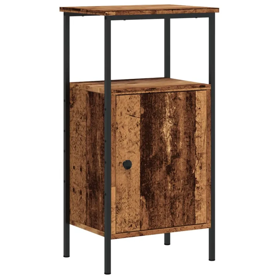 Tables de chevet 2 pcs vieux bois 41x31x80 cm bois d'ingénierie - 6