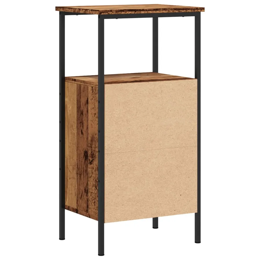 Tables de chevet 2 pcs vieux bois 41x31x80 cm bois d'ingénierie - 7
