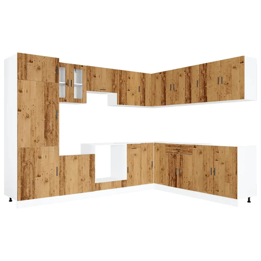 Ensemble d'armoires de cuisine 14 pcs Porto bois d'ingénierie - 2