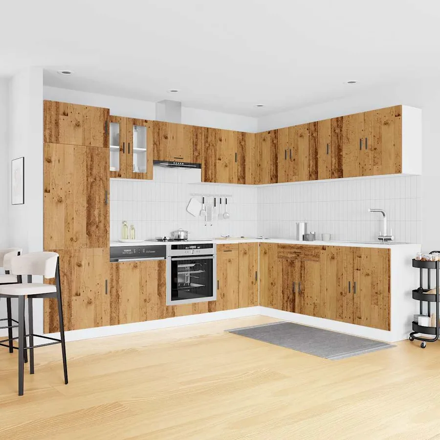 Ensemble d'armoires de cuisine 14 pcs Porto bois d'ingénierie - 3