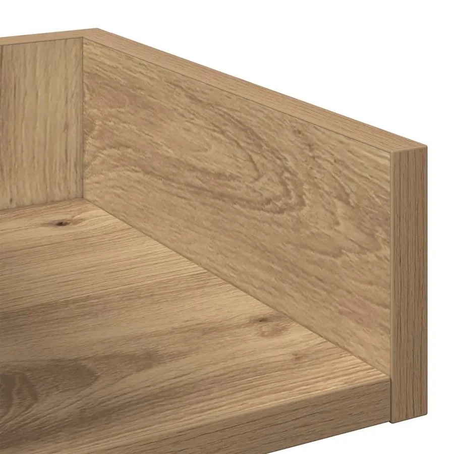 Bibliothèque chêne artisanal 48x25,5x140 cm bois d'ingénierie - 7
