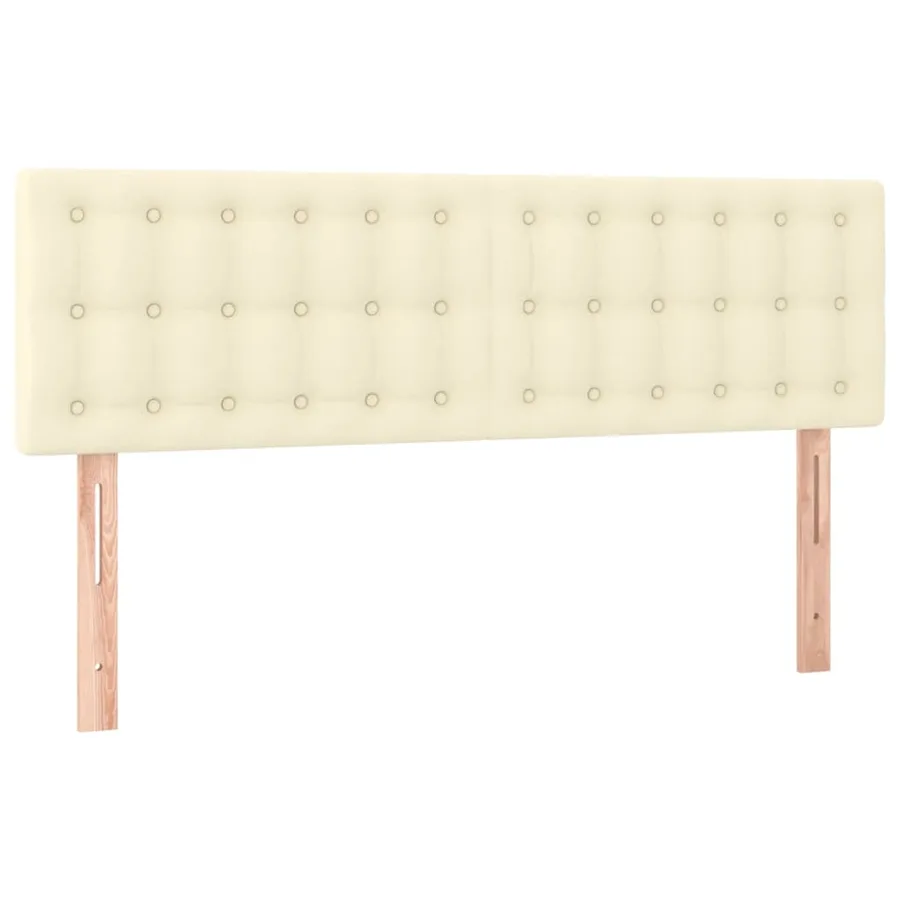 Sommier à lattes de lit avec matelas et LED Crème 140x200 cm - 7