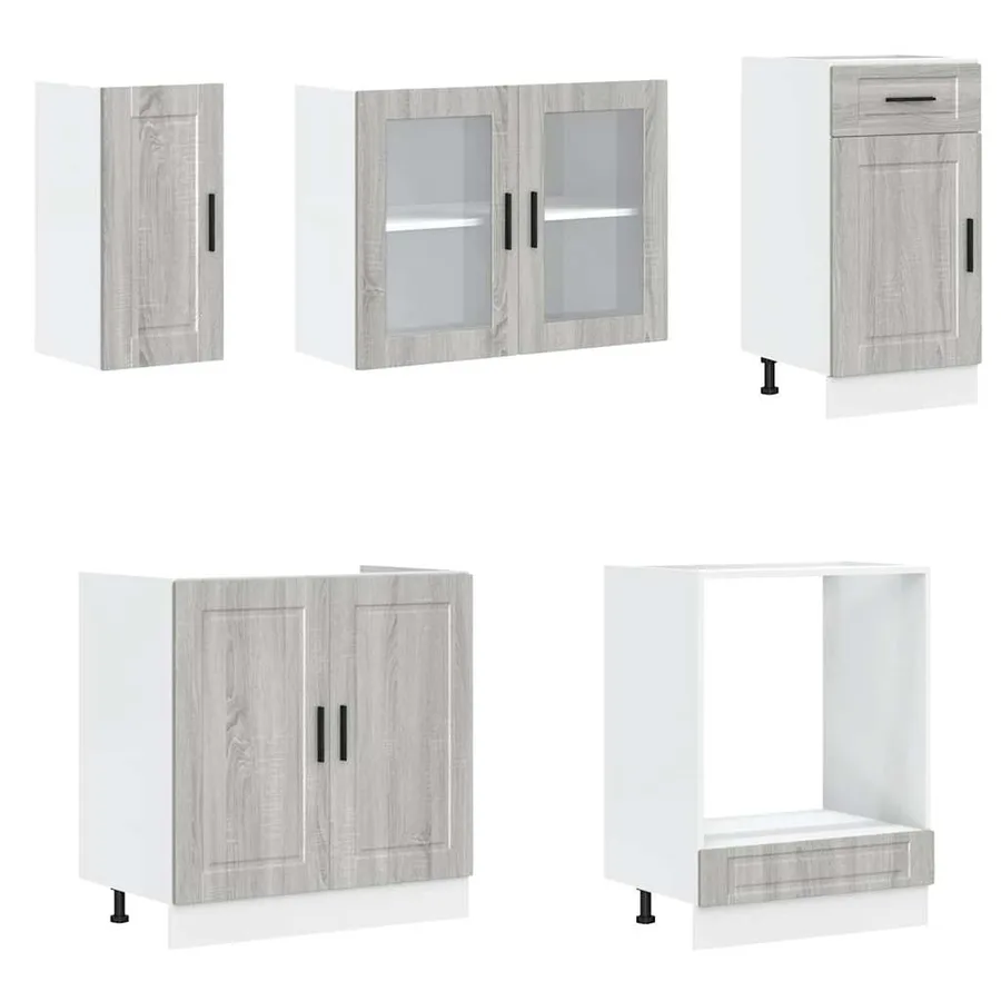Ensemble d'armoires de cuisine 8 pcs Kalmar bois d'ingénierie - 4