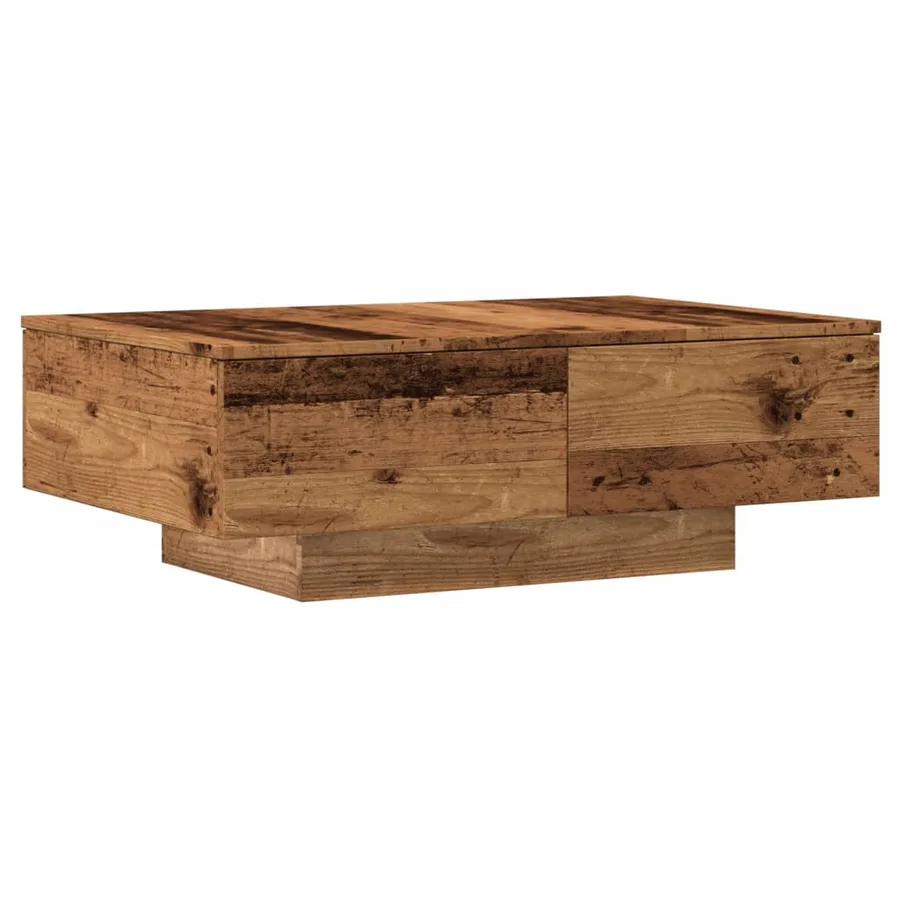 Table basse vieux bois 90x60x31 cm bois d'ingénierie - 2