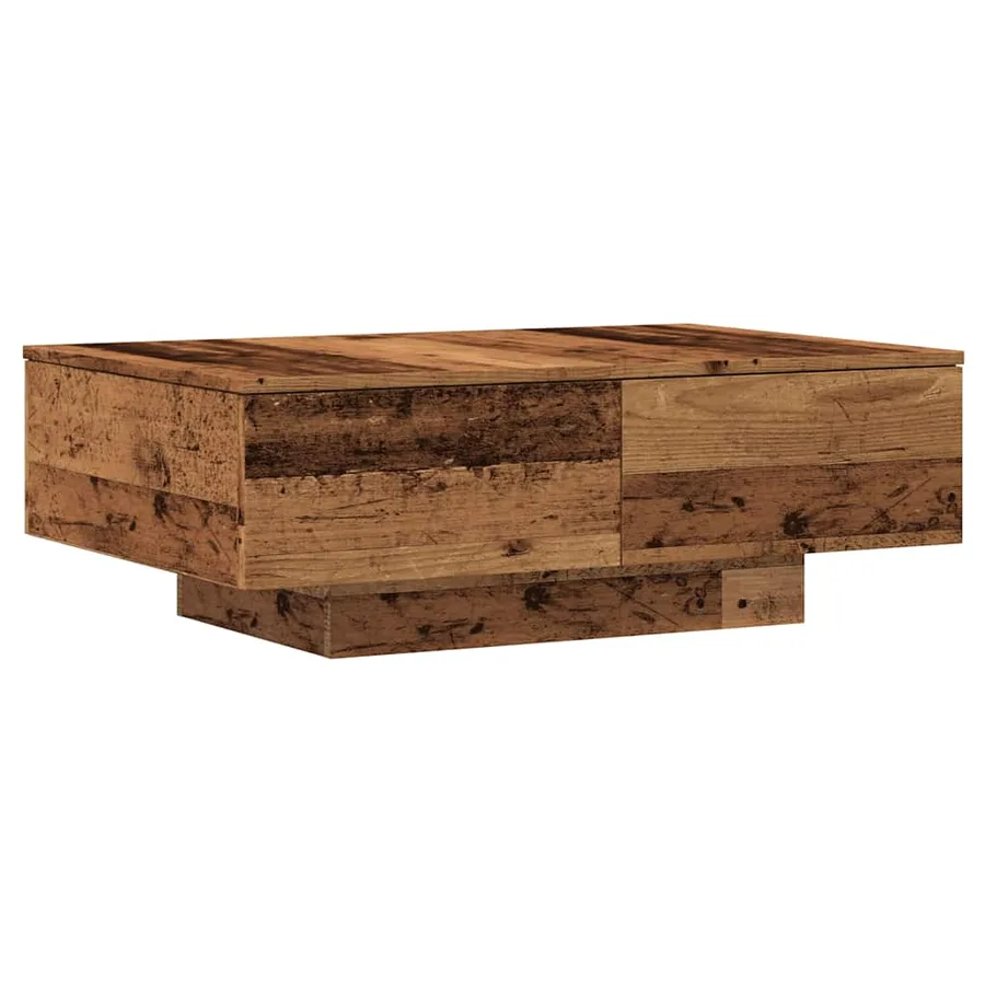 Table basse vieux bois 90x60x31 cm bois d'ingénierie - 6