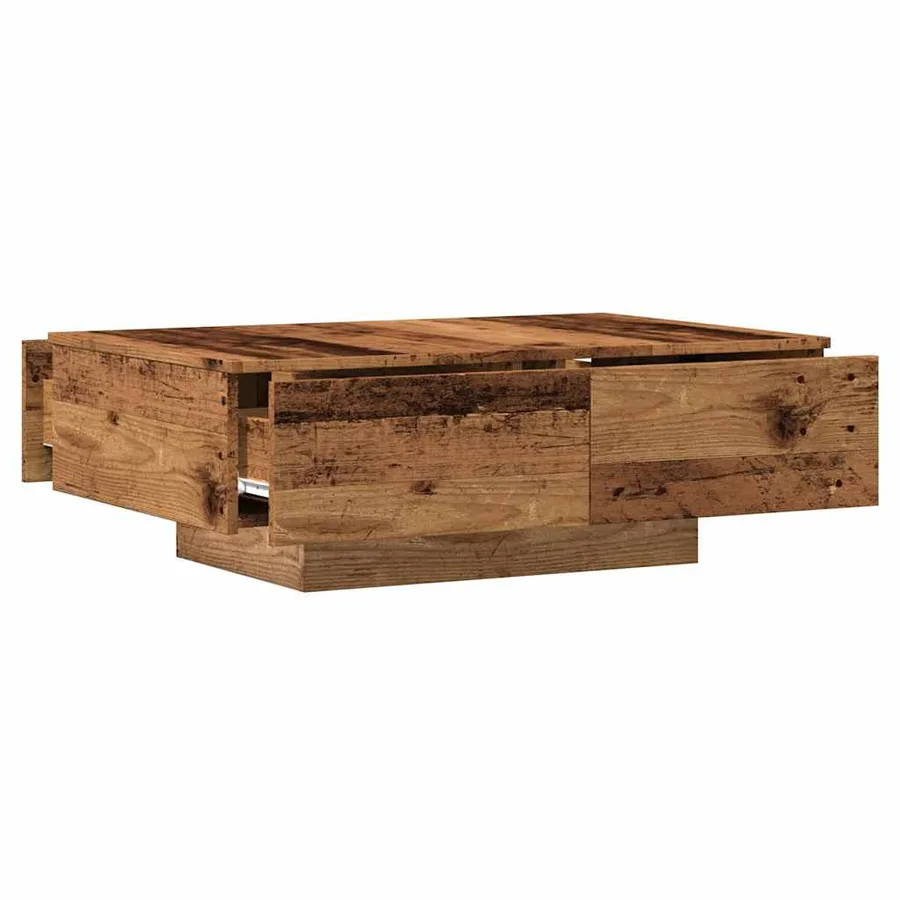 Table basse vieux bois 90x60x31 cm bois d'ingénierie - 7