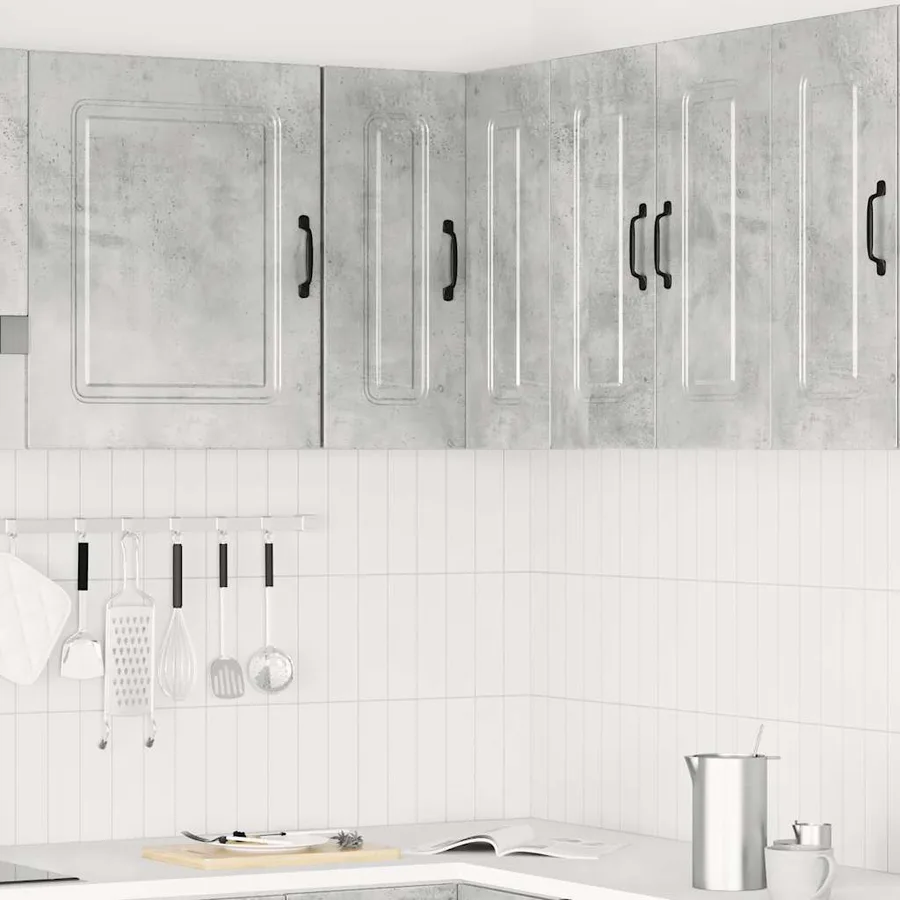 Armoire murale d'angle de cuisine Kalmar gris béton - 3
