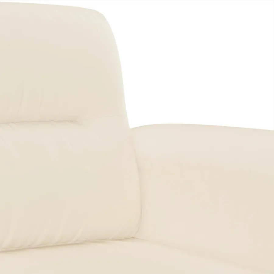 Ensemble de canapés 4 pcs avec coussins beige tissu microfibre - 7