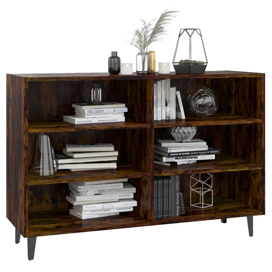 Buffet Chêne fumé 103,5x35x70 cm Bois d'ingénierie - 3