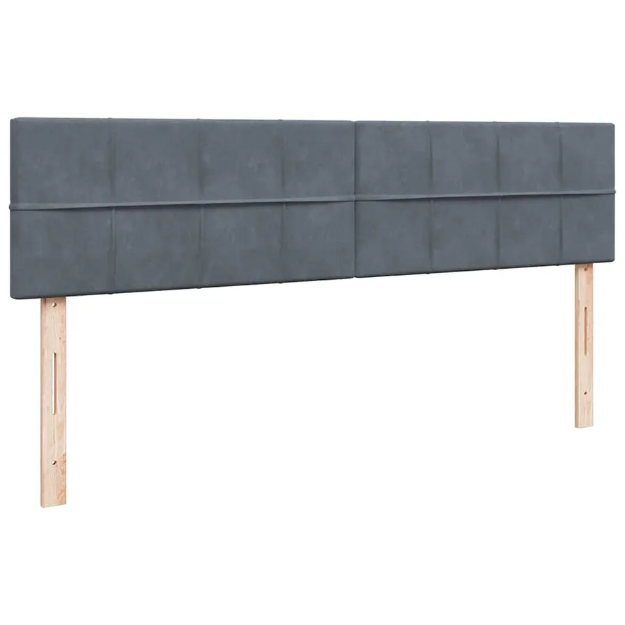 Cadre de lit ottoman avec matelas gris foncé 200x200 cm velours - 8