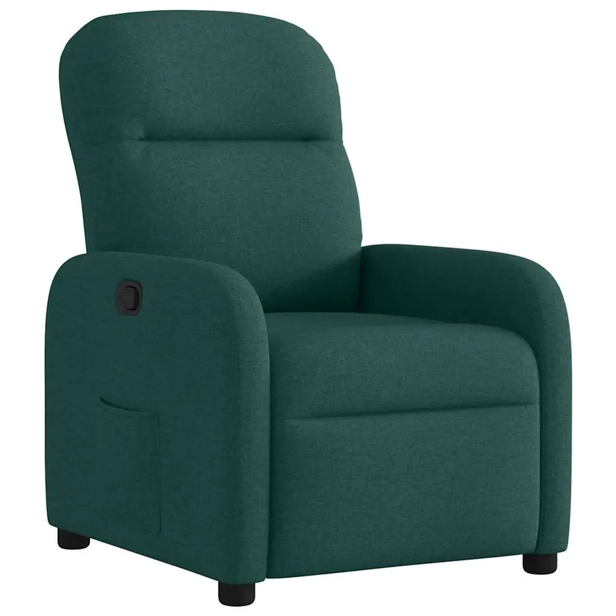 Fauteuil inclinable Vert foncé Tissu - 2