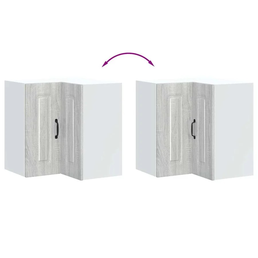 Armoire murale d'angle de cuisine Kalmar sonoma gris - 8