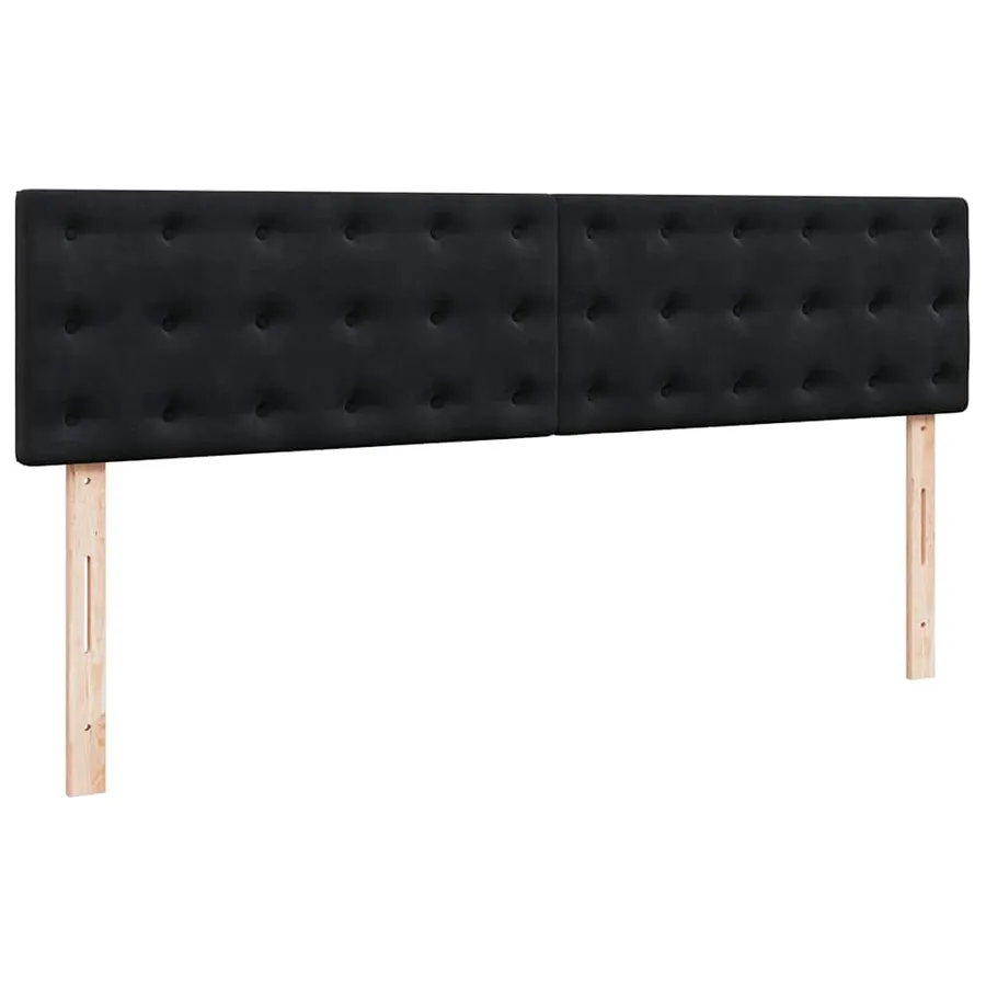 Cadre de lit ottoman avec matelas noir 180x200cm velours - 8