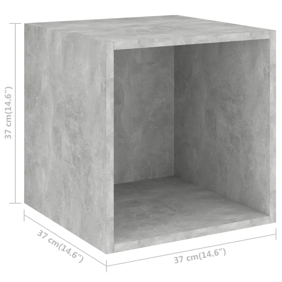 Armoire murale Gris béton 37x37x37 cm Bois d’ingénierie - 11