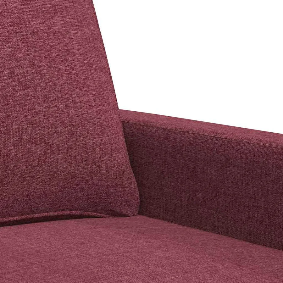 Canapé à 3 places Rouge bordeaux 180 cm Tissu - 7