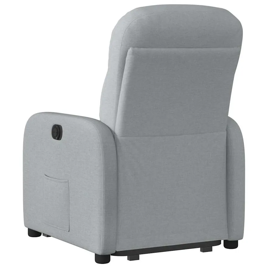 Fauteuil inclinable électrique gris clair tissu - 7