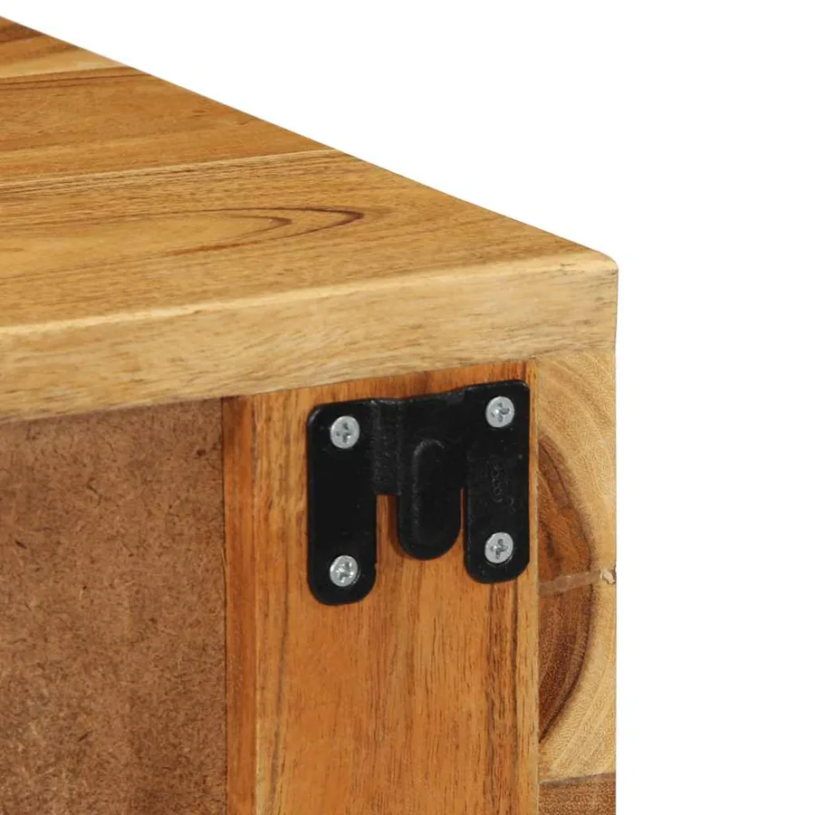 Table de chevet murale bois massif d'acacia - 10