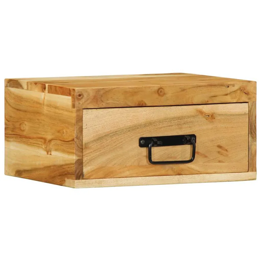 Table de chevet murale bois massif d'acacia - 2