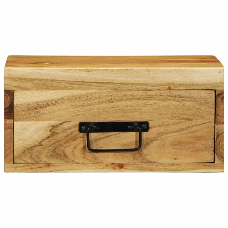Table de chevet murale bois massif d'acacia - 5