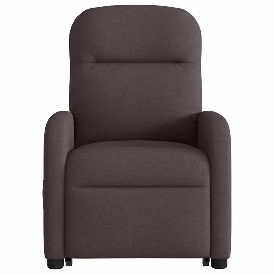 Fauteuil inclinable de massage électrique Marron foncé Tissu - 5
